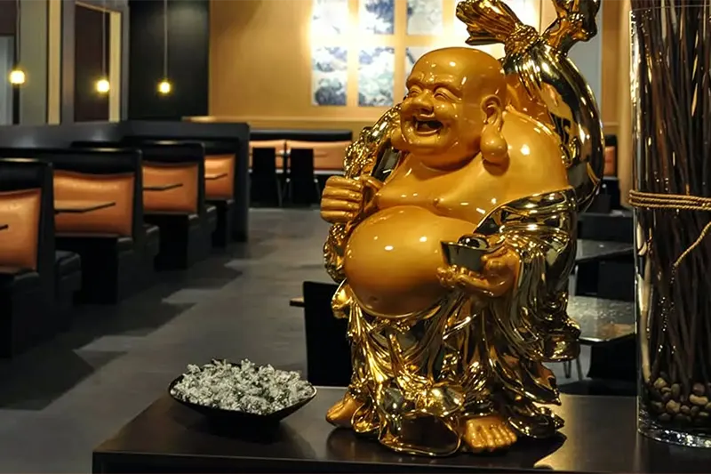 Buddha at enmtrance to a resturant